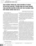 Ảnh hưởng trình độ, kinh nghiệm kỹ năng xử trí của cán bộ y tế đến tính an toàn trong vận chuyển chuyển tuyến cấp cứu tại Bệnh viện Nhi Trung ương năm 2013