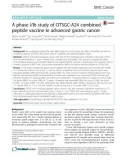 A phase I/Ib study of OTSGC-A24 combined peptide vaccine in advanced gastric cancer