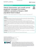 Clinical characteristics and overall survival prognostic nomogram for invasive cribriform carcinoma of breast: A SEER population-based analysis