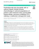 Pembrolizumab plus lenvatinib with or without hepatic arterial infusion chemotherapy in selected populations of patients with treatment-naive unresectable hepatocellular carcinoma exhibiting PD-L1 staining: A multicenter retrospective study