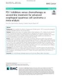 PD-1 inhibitors versus chemotherapy as second-line treatment for advanced esophageal squamous cell carcinoma: a meta-analysis