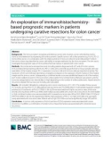 An exploration of immunohistochemistrybased prognostic markers in patients undergoing curative resections for colon cancer