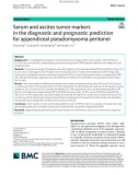 Serum and ascites tumor markers in the diagnostic and prognostic prediction for appendiceal pseudomyxoma peritonei