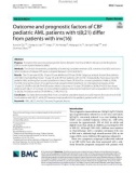 Outcome and prognostic factors of CBF pediatric AML patients with t(8;21) differ from patients with inv(16)