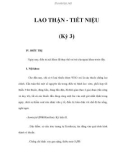 LAO THẬN - TIẾT NIỆU (Kỳ 3)