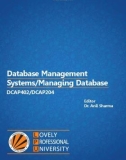 Ebook Database management systems/managing database: Part 1 - Dr. Anil Sharma