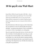 10 bí quyết của Wal-Mart