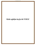 Kinh nghiệm luyện thi TOEIC.