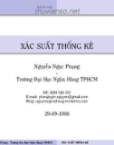 Bài giảng Xác suất thống kê - Nguyễn Ngọc Phụng (ĐH Ngân hàng TP.HCM)