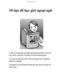 10 tips để học giỏi ngoại ngữ