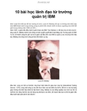 10 bài học lãnh đạo từ trường quản trị IBM