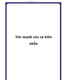 Sức mạnh của sự kiên nhẫn