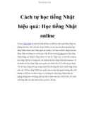 Cách tự học tiếng Nhật hiệu quả: Học tiếng Nhật online