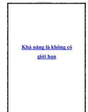 Khả năng là không có giới hạn