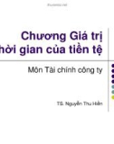 Bài giảng Tài chính công ty: Chương 3 - TS. Nguyễn Thu Hiền