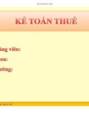 Bài giảng Tin học kế toán: Bài 10