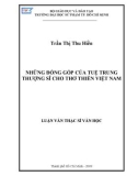 Luận văn Thạc sĩ Văn học: Những đóng góp của Tuệ Trung Thượng sĩ cho thơ Thiền Việt Nam