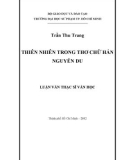 Luận văn Thạc sĩ Văn học: Thiên nhiên trong thơ chữ Hán Nguyễn Du