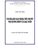 Luận văn Thạc sĩ Văn học: Văn hóa dân gian trong tiểu thuyết