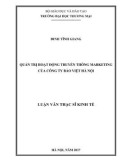 Luận văn Thạc sĩ Kinh tế: Quy trình hoạt động truyền thông marketing của Công ty Bảo Việt Hà Nội