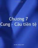 Bài giảng Lý thuyết tiền tệ: Bài 7 - Cung - Cầu tiền tệ