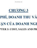 Bài giảng Tài chính doanh nghiệp - Chương 3 (cost, sales and profit)