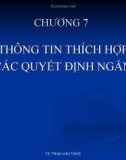 Bài giảng Kế toán quản trị: Chương 7 - TS. Trần Văn Tùng