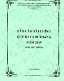 Báo cáo tài chính quý 3 và 9 tháng đầu năm 2019 - Công ty cổ phần Việt Nam Kỹ nghệ Súc sản (Trụ sở chính)