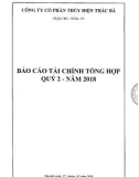 Báo cáo tài chính tổng hợp quý 2 năm 2018 - Công ty Cổ phần Thủy điện Thác Bà