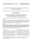 Secondary shock emitted during the collapse and rebound of a laserexcited cavitation bubble