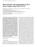 Hand detection and segmentation in first person images using Mask R-CNN