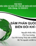 Bài giảng Đàm phán quốc tế về biến đổi khí hậu - Nguyễn Khắc Hiếu