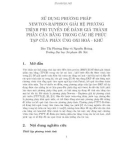 Sử dụng phương pháp Newton - Raphson giải hệ phương trình phi tuyến để đánh giá thành phần cân bằng trong các hệ phức tạp của phản ứng oxi hóa - khử