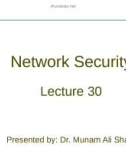 Lecture Network security: Chapter 30 - Dr. Munam Ali Shah