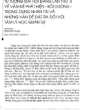 Tư tưởng đại hội Đảng lần thứ X về vấn đề phát hiện, bồi dưỡng, trọng dụng nhân tài và những vấn đề đặt ra đối với tâm lý học quân sự - Phạm Đình Duyên