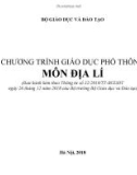 Bài giảng Chương trình giáo dục phổ thông môn Địa lí