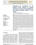 Optimizing the architecture of the artificial neural network by genetic algorithm to improve the predictability of pile bearing capacity based on CPT results