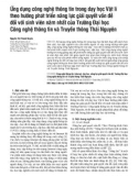 Ứng dụng công nghệ thông tin trong dạy học Vật lí theo hướng phát triển năng lực giải quyết vấn đề đối với sinh viên năm nhất của Trường Đại học Công nghệ thông tin và Truyền thông Thái Nguyên