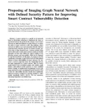 Proposing of imaging graph neural network with defined security pattern for improving smart contract vulnerability detection