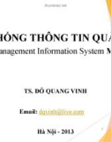 Bài giảng Hệ thống thông tin quản lý - TS. Đỗ Quang Vinh