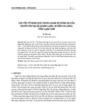 Các yếu tố kinh hóa trong quan hệ dòng họ của người tày tại xã Quang Lang, huyện Chi Lăng, tỉnh Lạng Sơn