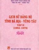 Ebook Lịch sử Đảng bộ tỉnh Bà Rịa-Vũng Tàu 1954-1975 (Tập 2): Phần 1