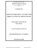 Luận văn Thạc sĩ Ngữ văn: Ngôn ngữ nghệ thuật của Nhất Linh trong các sáng tác trước năm 1945