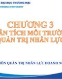 Bài giảng Hoạch định nguồn nhân lực - Chương 3: Phân tích môi trường quản trị nguồn nhân lực (Chương trình Sau đại học)