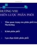 Bài giảng Marketing cơ bản - Chương 8: Chiến lược phân phối