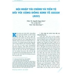 Hội nhập tài chính và tiền tệ đối với Cộng đồng Kinh tế ASEAN