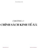 Bài giảng Phân tích chính sách kinh tế xã hội - Chương 1: Các chính sách kinh tế-xã hội