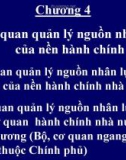 Bài giảng Tổ chức nhân sự hành chính nhà nước: Chương 4 - ThS. Trương Quang Vinh