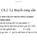 Bài giảng Lý thuyết cung cầu