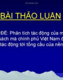 BÀI THẢO LUẬN KINH TẾ VĨ MÔ